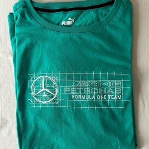 Puma Mercedes AMG Petronas Formula 1 Team Shirt Large Teal